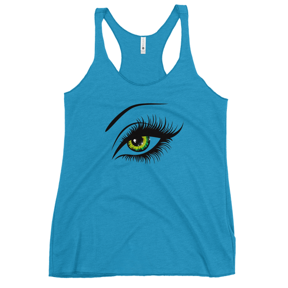 Women's Racerback Tank Green Eyes