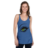 Women's Racerback Tank Green Eyes