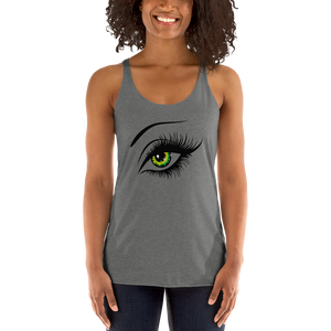 Women's Racerback Tank Green Eyes