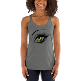 Women's Racerback Tank Green Eyes