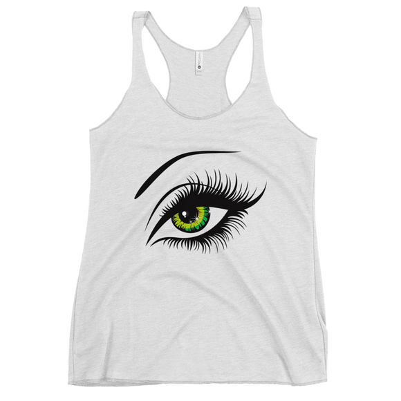 Women's Racerback Tank Green Eyes