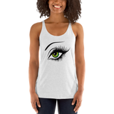 Women's Racerback Tank Green Eyes