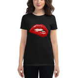 Women's Fashion Fit short sleeve t-shirt Fifth Avenue Lips Red