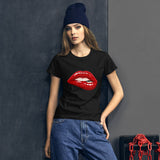 Women's Fashion Fit short sleeve t-shirt Fifth Avenue Lips Red