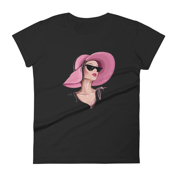 Women's short sleeve t-shirt Pink Starlet