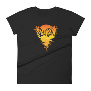 Women's short sleeve t-shirt Ibiza Sunset