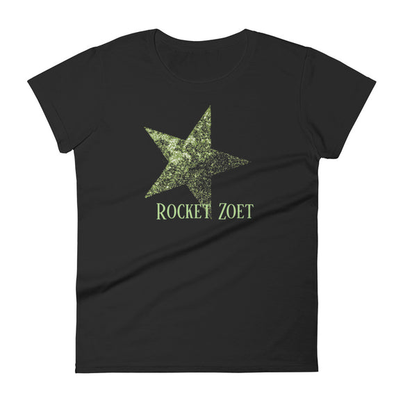 Women's short sleeve t-shirt RZ Green Star Vintage