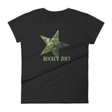 Women's short sleeve t-shirt RZ Green Star Vintage