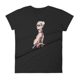 Women's short sleeve t-shirt Sunglasses Girl