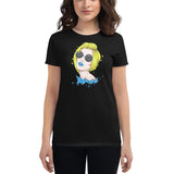 Women's short sleeve t-shirt Blond and Blue