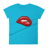 Women's Fashion Fit short sleeve t-shirt Fifth Avenue Lips Red