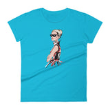 Women's short sleeve t-shirt Sunglasses Girl