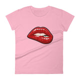 Women's Fashion Fit short sleeve t-shirt Fifth Avenue Lips Red