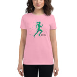 Women's short sleeve t-shirt RUN Green Machine