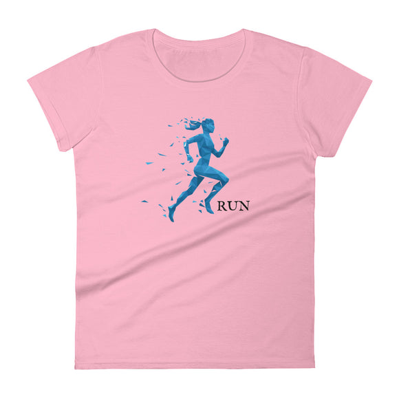 Women's short sleeve t-shirt Run Blue