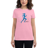 Women's short sleeve t-shirt Run Blue