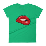 Women's Fashion Fit short sleeve t-shirt Fifth Avenue Lips Red