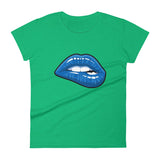 Women's Fashion Fit short sleeve t-shirt Fifth Avenue Blue Lips