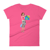 Women's Fashion Fit short sleeve t-shirt Rodeo Drive Pink Lips