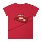 Women's Fashion Fit short sleeve t-shirt Fifth Avenue Lips Red