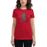 Women's short sleeve t-shirt RUN Green Machine