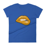 Women's Fashion Fit short sleeve t-shirt Fifth Avenue Lips Gold