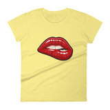 Women's Fashion Fit short sleeve t-shirt Fifth Avenue Lips Red