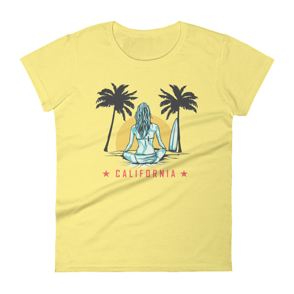 Women's short sleeve t-shirt California Surfer Girl