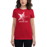 Women's short sleeve t-shirt RZ White Vintage Star