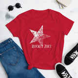 Women's short sleeve t-shirt RZ White Vintage Star