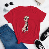 Women's short sleeve t-shirt Sunglasses Girl