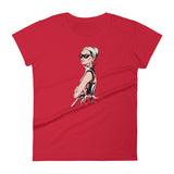 Women's short sleeve t-shirt Sunglasses Girl