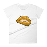 Women's Fashion Fit short sleeve t-shirt Fifth Avenue Lips Gold