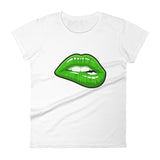 Women's Fashion Fit short sleeve t-shirt Skyway Green Lips