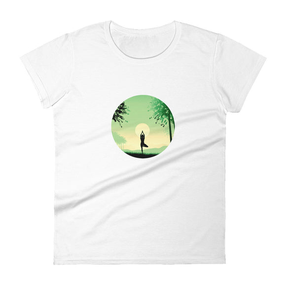 Women's short sleeve t-shirt Emerald Sunset