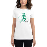 Women's short sleeve t-shirt RUN Green Machine