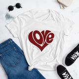 Women's short sleeve t-shirt LOVE