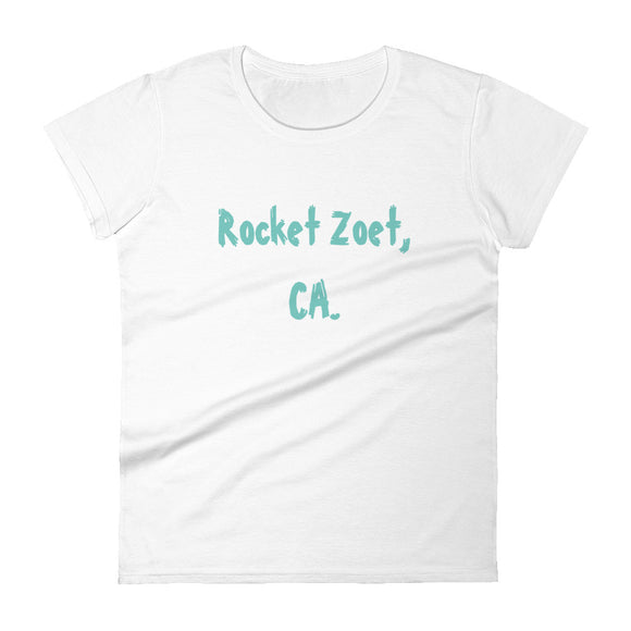 Women's short sleeve t-shirt Rocket Zoet, CA.