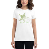 Women's short sleeve t-shirt RZ Green Star Vintage