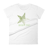 Women's short sleeve t-shirt RZ Green Star Vintage