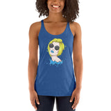 Women's Racerback Tank Blond And Blue