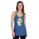 Women's Racerback Tank Blond And Blue