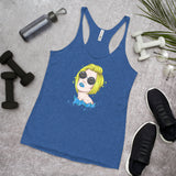 Women's Racerback Tank Blond And Blue
